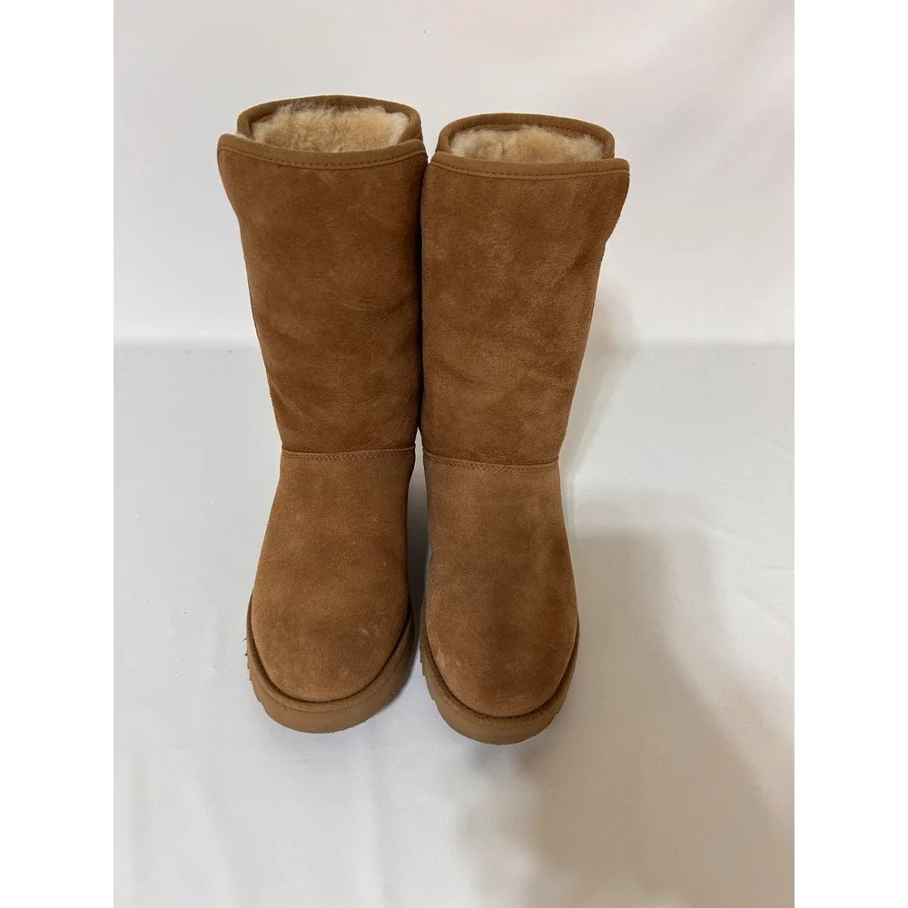 UGG Amie Women's size 6.5 37.5 Classic Chestnut  Sheepskin Wedge Mid Calf Boots